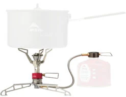 MSR LowDown Remote Stove Adapter Canister Stove Accessory -Camping Gear Store 11582 MSR Lowdown PR2Pot Transcopy