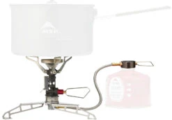 MSR LowDown Remote Stove Adapter Canister Stove Accessory -Camping Gear Store 11582 MSR Lowdown PRDPot Transcopy