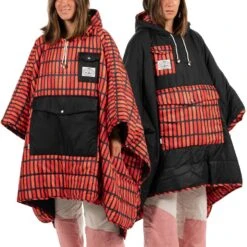 POLER Camp Poncho Reversible Camping Blanket With Hood -Camping Gear Store 213ACU5601 HALB POLER Poncho Hal Black 5 2000xmain