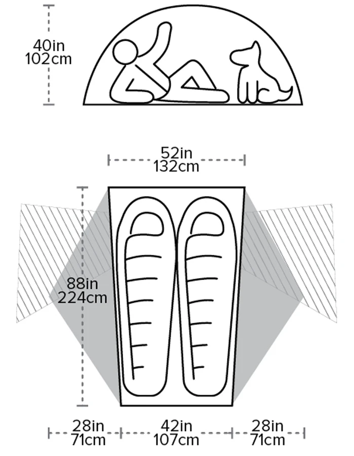 Big Agnes Copper Spur HV UL2 Ultralight Backpacking Tent 11 Big Agnes Copper Spur HV UL2 Ultralight Backpacking Tent - Image 9