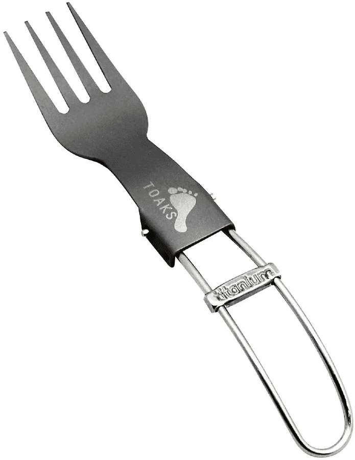 Titanium Folding Fork Ultralight Camping Cutlery 5 Titanium Folding Fork Ultralight Camping Cutlery - Image 3