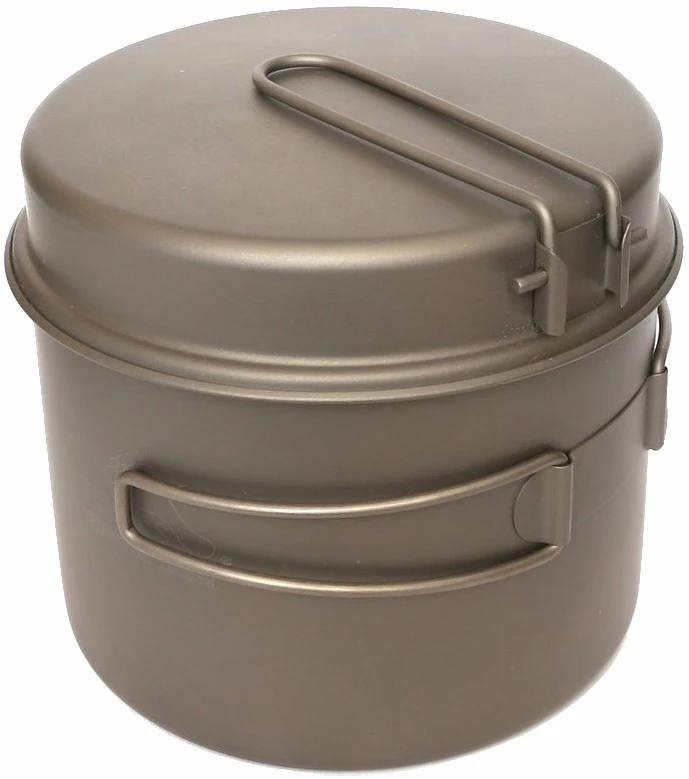 Titanium Pot With Pan Ultralight Camping Cookware 3 Titanium Pot With Pan Ultralight Camping Cookware