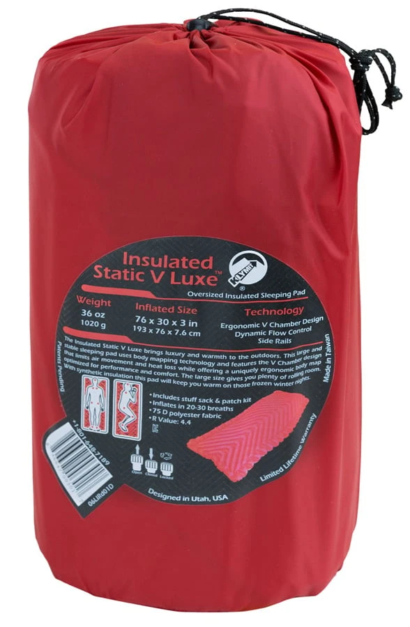 Klymit Insulated Static V Luxe Inflatable Camping Mattress 11 Klymit Insulated Static V Luxe Inflatable Camping Mattress - Image 9