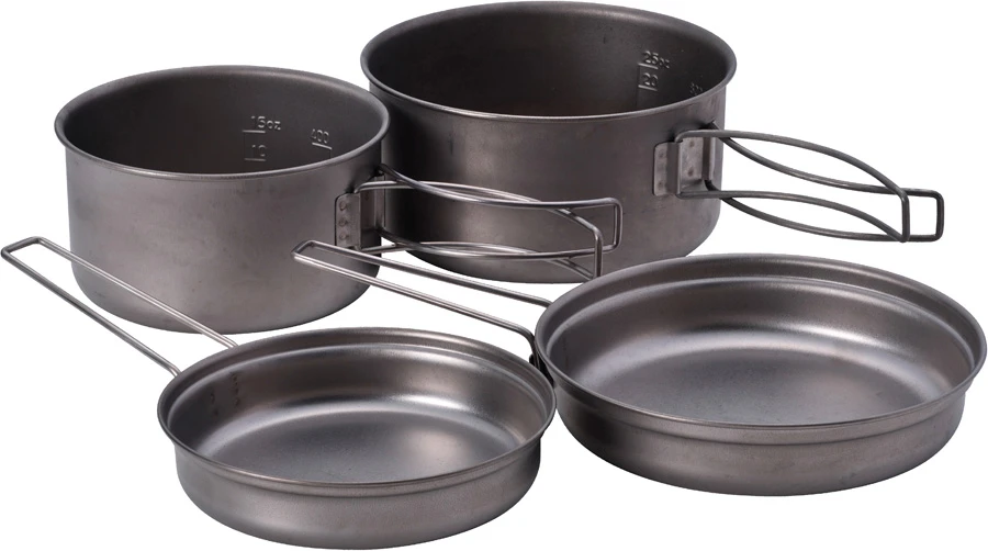 Snow Peak Titanium Multi Compact Ultralight Personal Cookset 3 Snow Peak Titanium Multi Compact Ultralight Personal Cookset