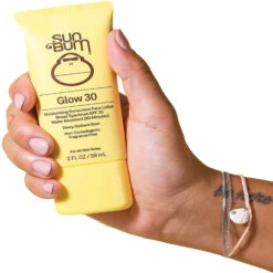 Sun Bum Original Glow Sunscreen Face Lotion Cream -Camping Gear Store SunBumOriginalGlowSPF30LotionLifestyleImage 1