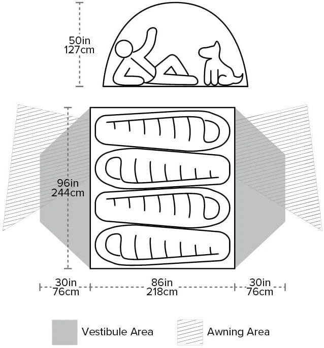 Big Agnes Copper Spur HV UL4 Ultralight Backpacking Tent 4 Big Agnes Copper Spur HV UL4 Ultralight Backpacking Tent - Image 2