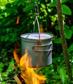 Titanium Pot + Bail Handle Ultralight Camping Cookware 11 Titanium Pot + Bail Handle Ultralight Camping Cookware -Camping Gear Store aaee06ef 8a7f 4179 aba9 06f7ec3a5f4eLife POT 1100 BH