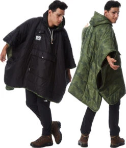 POLER Camp Poncho Reversible Camping Blanket With Hood