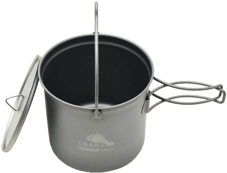 Titanium Pot + Bail Handle Ultralight Camping Cookware 3 Titanium Pot + Bail Handle Ultralight Camping Cookware